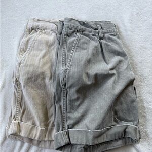 Taylor Stitch Green & Tan Shorts